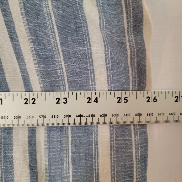 Catherines Womens Casual Pants Elastic Waist Plus Size 3X Blue White Linen Blend - Picture 8 of 12